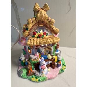 Vintage Cottontale Cottages Easter Village Bunny Farm Lighted Porcelain